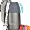 Milu® Thermocontainer Lunchbox 450, 650, 800 Ml | Roestvrijstalen Isolatiehouder Voor Warme Gerechten, Eten, Babyvoeding, Soep, Fruit | Thermobox Voor Baby | Thermodoos (Grijs, 450ml)