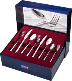 Sola Bestekset Luxor - Modern - 12 Persoons - 100 Delig - Zilverwit Edelstaal 18/10 - RVS - Zilver -Servies Serie Winkel 1070x1200 8
