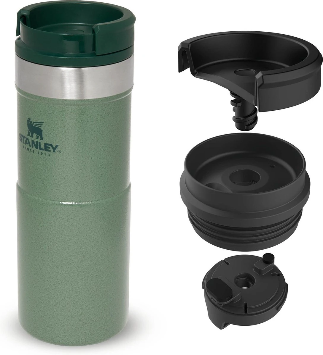 Stanley The NeverLeak™ Travel Mug 0,35L NEW - Thermosfles - Hammertone Green 7 Stanley The NeverLeak™ Travel Mug 0,35L NEW - Thermosfles - Hammertone Green - Afbeelding 7
