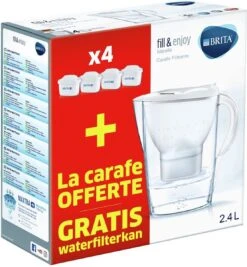 BRITA Waterfilterbundel Marella Cool White + 4 MAXTRA+ Filterpatronen -Servies Serie Winkel 1110x1200