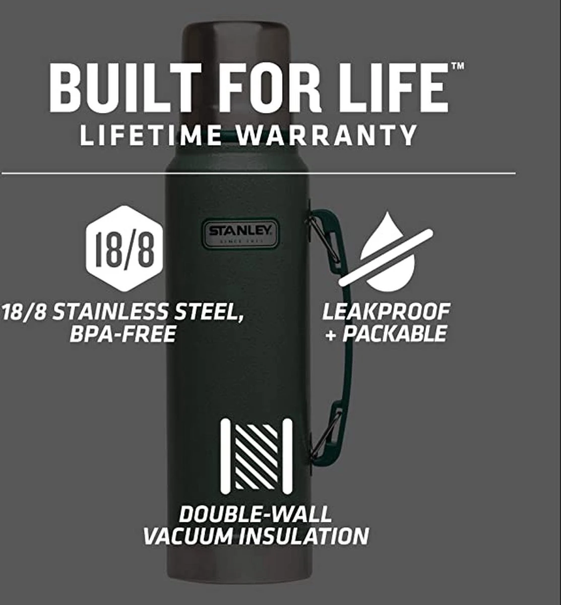 Stanley Trigger-Action Travel Mug 0.47L - Thermosfles - Hammertone Green 16 Stanley Trigger-Action Travel Mug 0.47L - Thermosfles - Hammertone Green - Afbeelding 16