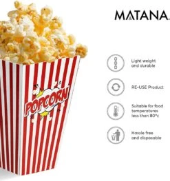 50 Duurzame Popcorn Bakjes (18x10cm) - Popcorn Zakjes Voor Filmavonden, Feestjes - Ook Geschickt Als Snoepbakje Of Feestzakje Voor Kinderen 16 50 Duurzame Popcorn Bakjes (18x10cm) - Popcorn Zakjes Voor Filmavonden, Feestjes - Ook Geschickt Als Snoepbakje Of Feestzakje Voor Kinderen -Servies Serie Winkel 1127x1200