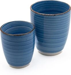 Koffiekopjes - Ocean Blue - Koffiebeker - Unieke Kleuren - Blauw - Set Van 12 Kopjes (ook Los Verkrijgbaar) - 160ML En 340ML - Porselein - Hip En Trendy -Servies Serie Winkel 1137x1200 1