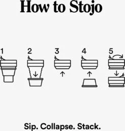 STOJO - Opvouwbare Beker - To Go - Grijs - 237ml - Herbruikbaar -Servies Serie Winkel 1153x1200 3