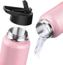 Thermosfles - Pastel Pink - 1 Liter - Extra Dop Met Rietje & Drinktuit - Thermosflessen - Isoleerfles - BPA Vrij - Lekvrij - Thermosfles 1 Liter - Isoleerfles 1 Liter - Thermoskan - Isoleerbeker - Thermosbeker -Servies Serie Winkel 1156x1200 1