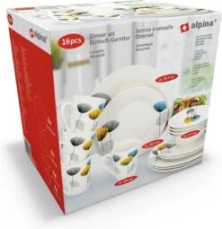 Alpina Serviesset - 16-delig - Keramiek - Voor 4 Personen -Servies Serie Winkel 1161x1200 1