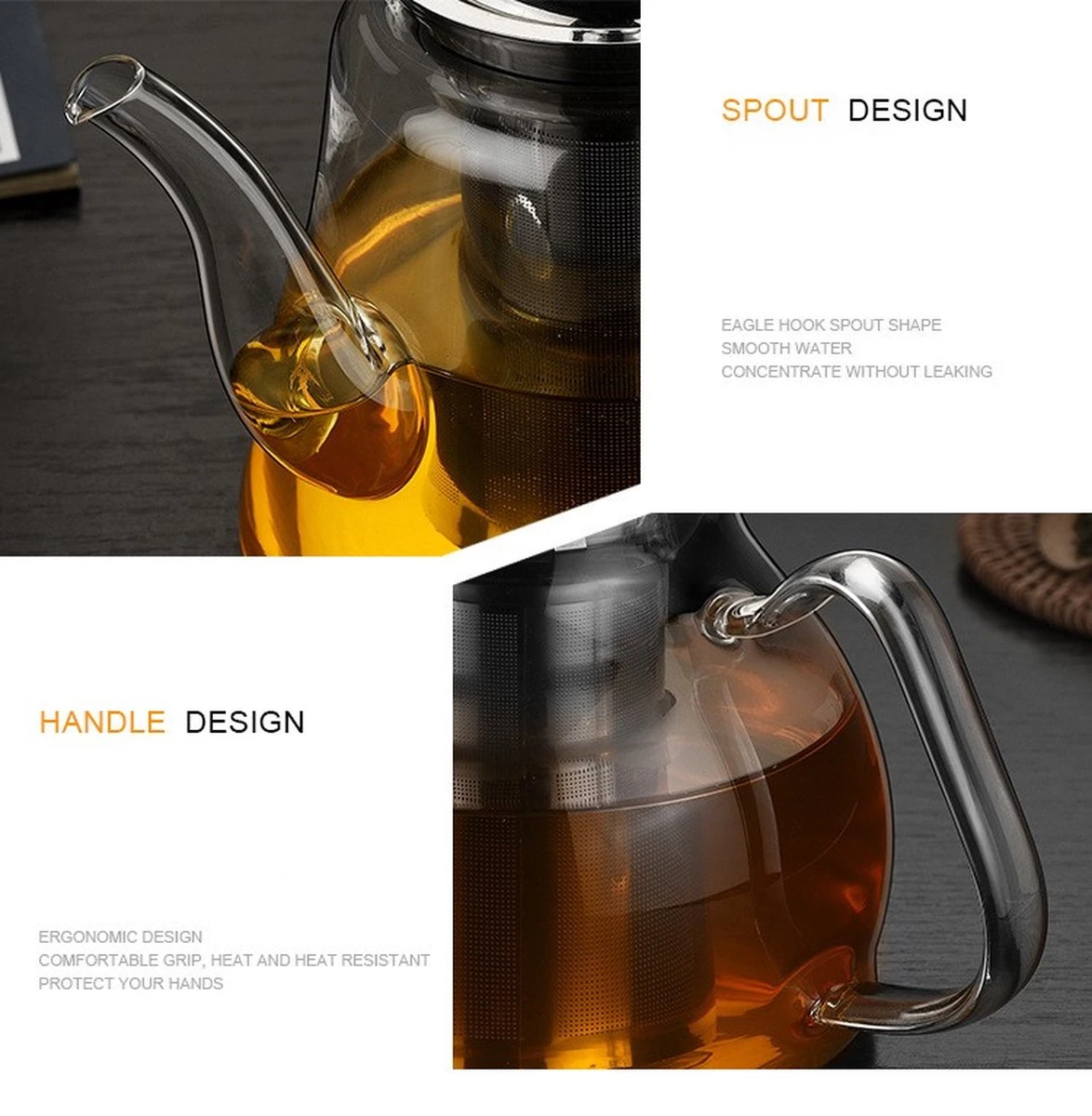 SensaHome - Infuser Theekan/Theepot - Transparant - Glas 17 SensaHome - Infuser Theekan/Theepot - Transparant - Glas - Afbeelding 17