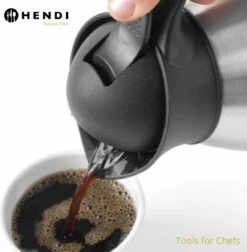 Hendi Thermoskan 2 Liter - Isoleerkan Met Drukknop - Zwart - Ø14,5x(H)26cm -Servies Serie Winkel 1174x1200