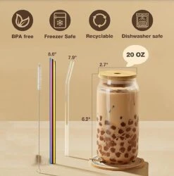 Bubble Tea Beker - Inclusief Stalen Bubble Tea Rietje - 0,5 L - Herbruikbaar - Boba -Servies Serie Winkel 1186x1200 3
