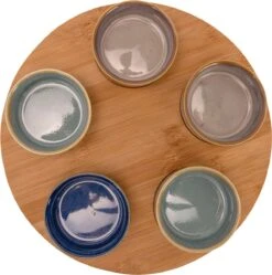 Cosy & Trendy Serveerplank Bamboe Dia 25 Cm Met 5x Luxe Hapjes/saus/tapas Schaaltjes -Servies Serie Winkel 1191x1200 8