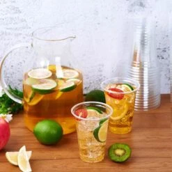 Bio Plastic Bekers - 140 Stuk(s) - 250 Ml - Transparant - Cups - Plastic Glazen - Kerst Servies -Servies Serie Winkel 1198x1200 8