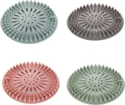 WiseGoods - Haarstopper - Haarvanger - Douche Zeef - Douche Filter - Haarfilter - Douche Afvoer - Siliconen - Blauw -Servies Serie Winkel 1200x1009