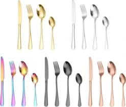 Merkloos Melili Bestekset-Bestek Set 24-delig-6 Persoons Bestekset-tafelmes-tafelvork-soeplepel-dessertlepel-roestvrijstalen Bestekset-multi Kleur -Servies Serie Winkel 1200x1014 1