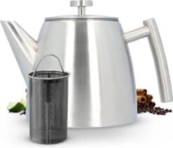 Vaja® Theepot Camille Met Filter - Zilver - 1.0L - RVS Dubbelwandig - Theekan -Servies Serie Winkel 1200x1027 2