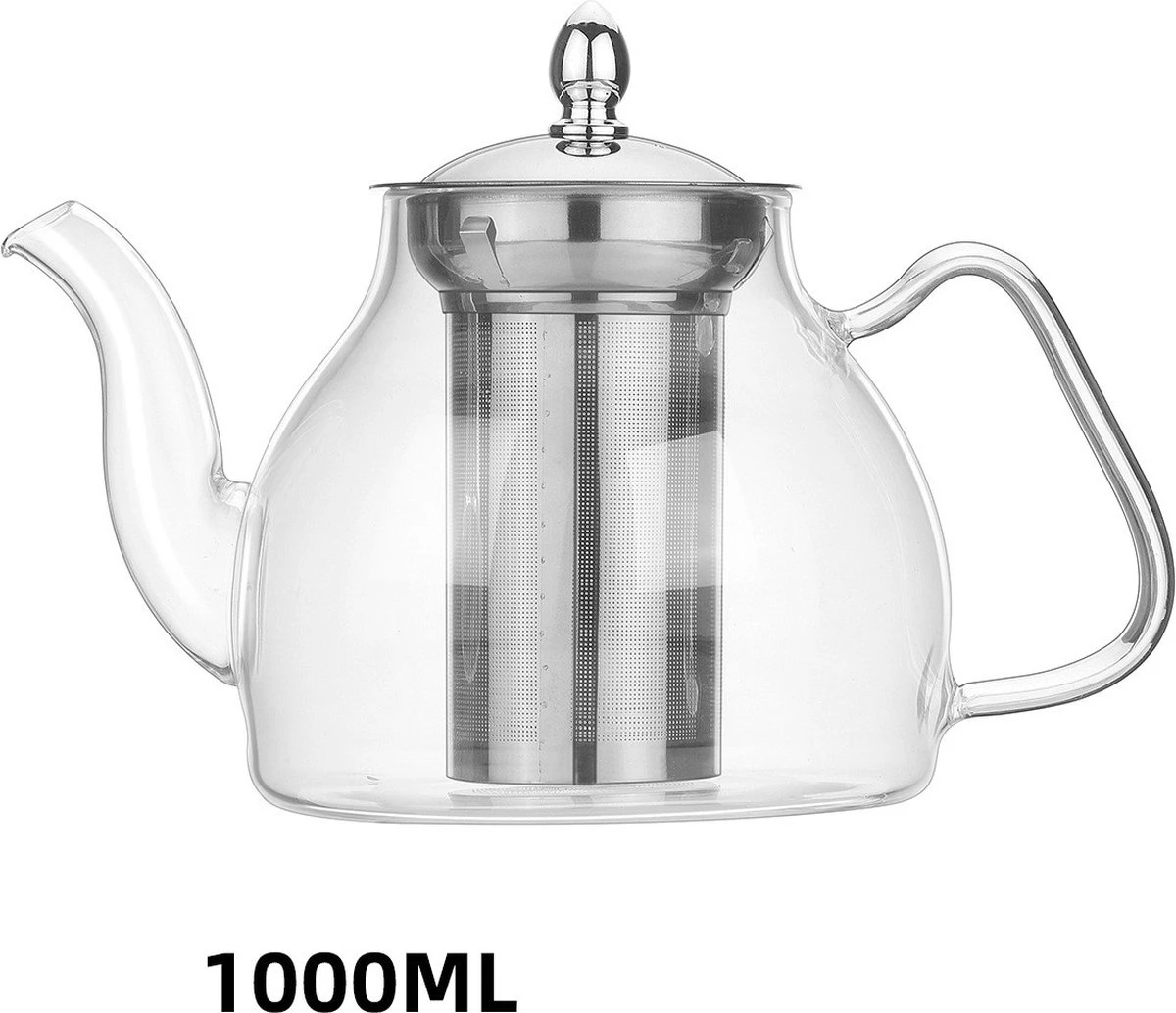 SensaHome - Infuser Theekan/Theepot - Transparant - Glas 14 SensaHome - Infuser Theekan/Theepot - Transparant - Glas - Afbeelding 14