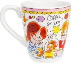 Blond Amsterdam Even Bijkletsen Mok 350 Ml - Roze Rand -Servies Serie Winkel 1200x1064 1