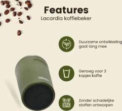 LaCardia Koffiebeker To Go Premium Groen – Thermosbeker – Theebeker – 380ML – Herbruikbaar 12 LaCardia Koffiebeker To Go Premium Groen – Thermosbeker – Theebeker – 380ML – Herbruikbaar -Servies Serie Winkel 1200x1090 1