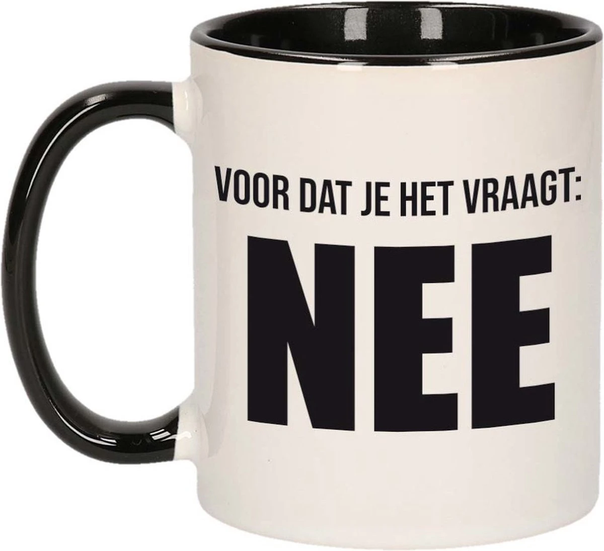 Voordat Je Het Vraagt NEE Collega Koffiemok / Theebeker - 300 Ml - Wit Met Zwart - Het Antwoord Is Nee / Kantoorhumor - Grappige Cadeau Mok / Beker 1 Voordat Je Het Vraagt NEE Collega Koffiemok / Theebeker - 300 Ml - Wit Met Zwart - Het Antwoord Is Nee / Kantoorhumor - Grappige Cadeau Mok / Beker