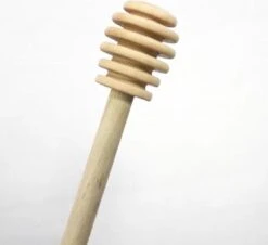 Honing Lepel - Dipper - Hout - Honeydripper - Keukengerei - Ontbijt - Hout - 2 Stuks - 15.5 Cm