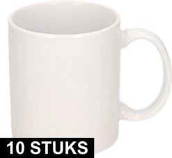 10x Onbedrukte Witte Mokken 300 Ml - Blanco Koffiemokken -Servies Serie Winkel 1200x1101