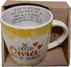 Enjoy Mok - De Liefste Oma Van De Wereld - Met Binnen Tekst - Koffie Mok - Beker - Moederdag - Liefde - Verjaardagscadeau -Servies Serie Winkel 1200x1132