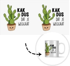 Mok - Koffiemok - Spreuken - Quote - 'Kak Dus Dat Je Weggaat' - Baan - Mokken - 350 ML - Beker - Koffiemokken - Theemok - Mok Met Tekst -Servies Serie Winkel 1200x1134 1