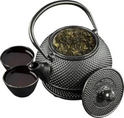 SakuraTea - Theepot Set - 4-delig - Gietijzer - Zwart - 0.8L - 2 Kopjes (100ml) -Servies Serie Winkel 1200x1142 3