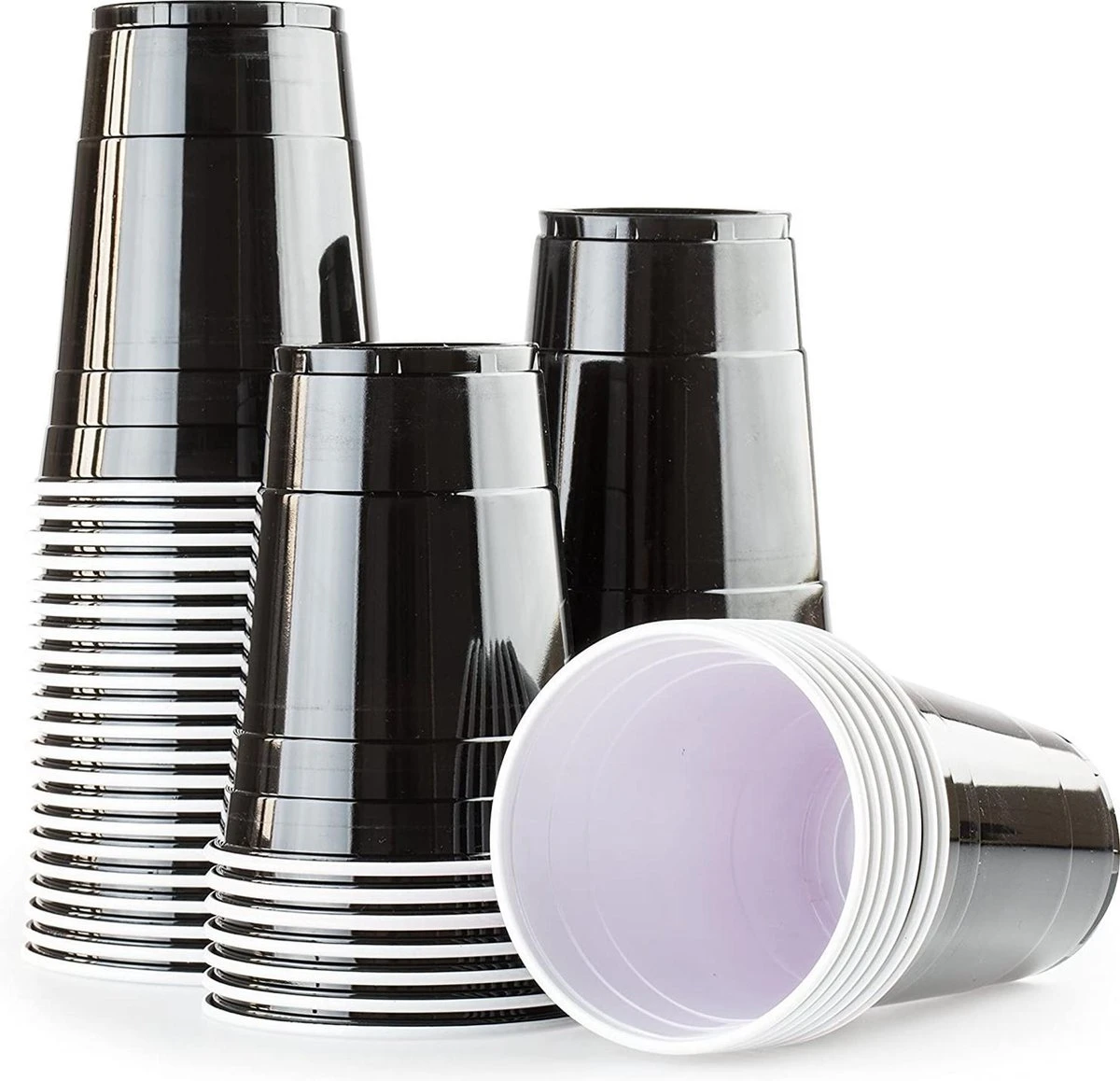 Merkloos Black Cups - 50stuk(s) - 475ml - Party Cups - Beerpong - Drankspel - Beerpong Bekers - Plastic Bekers 2 Merkloos Black Cups - 50stuk(s) - 475ml - Party Cups - Beerpong - Drankspel - Beerpong Bekers - Plastic Bekers - Afbeelding 2