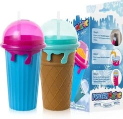 Frozen Magic Slushy Maker - Slush Puppy Maker - IJscrusher - Slush Puppy Beker - Slushy Puppy Maker - Slush Puppy Machine - Slush Maker - Slushy Cup - Tiktok - Blauw -Servies Serie Winkel 1200x1161 1