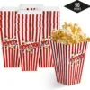 50 Duurzame Popcorn Bakjes (18x10cm) - Popcorn Zakjes Voor Filmavonden, Feestjes - Ook Geschickt Als Snoepbakje Of Feestzakje Voor Kinderen