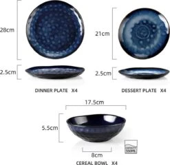 Serviesset 8 Personen - 24 Delig - Handgemaakt - Blauw 7 Serviesset 8 Personen - 24 Delig - Handgemaakt - Blauw -Servies Serie Winkel 1200x1165 2