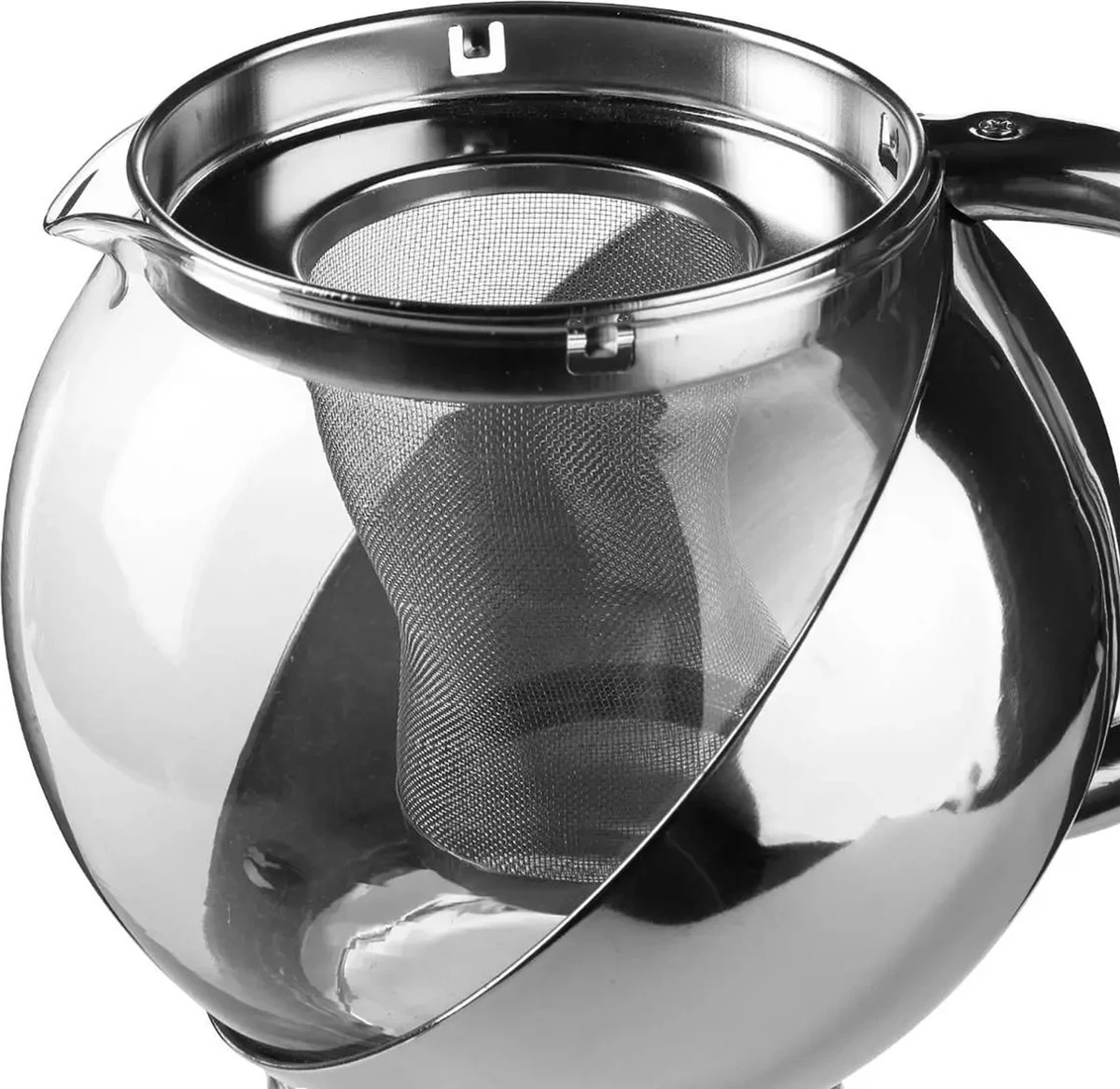 Theepot Met Filter - Zilver 3 Theepot Met Filter - Zilver - Afbeelding 3