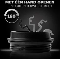 Volcan RVS Koffiebeker To Go Met Sleeve - Thermosbeker - Theebeker - Coffee - Zwart -Servies Serie Winkel 1200x1173