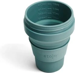 Stojo - Biggie Cup - 470 Ml - Herbruikbaar - Opvouwbaar - Groen -Servies Serie Winkel 1200x1175 2