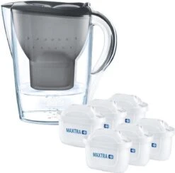 BRITA - Waterfilterkan Marella Cool - Grafiet - 2,4L + 6 MAXTRA+ Waterfilterpatronen -Servies Serie Winkel 1200x1181