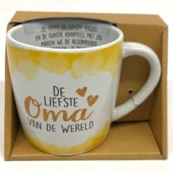 Enjoy Mok - De Liefste Oma Van De Wereld - Met Binnen Tekst - Koffie Mok - Beker - Moederdag - Liefde - Verjaardagscadeau -Servies Serie Winkel 1200x1189