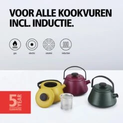 BRABANTIA T-TIME Donkergroene Theepot - Gietijzer - 0,7 L - Inclusief Zeefje -Servies Serie Winkel 1200x1194 5
