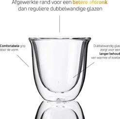 Dubbelwandige ESPRESSO Glazen Van Borosilicaat - Warme En Koude Dranken Kopjes - 70 ML - Set Van 4 -Servies Serie Winkel 1200x1195 4