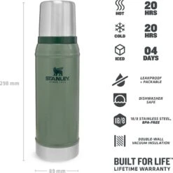 Stanley The Legendary Classic Bottle 0,75L - Thermosfles - Hammertone Green -Servies Serie Winkel 1200x1196 1