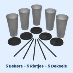 Herbruikbare Bekers Met Rietje En Deksel Van Plastic – Starbucks Design – Drinkbekers Met Rietje – Kleur Veranderende Beker -Servies Serie Winkel 1200x1198 10