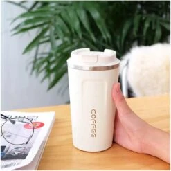 Koffiebeker To Go - RVS Thermosbeker - Drinkfles - Herbruikbare Koffiebeker - 500 Ml - Wit -Servies Serie Winkel 1200x1198 15