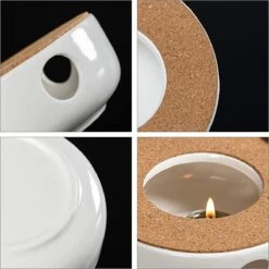 ConBlom Keramische Theepot, Warmer, Theewarmer, Koffiewarmer, Stoofje, Met Kurk-stoofje, Theepot Basis, Theefornuis, Melkwarmer Voor Thuis, Café, Theemelk (zonder Kaars En Theepot) -Servies Serie Winkel 1200x1199 7