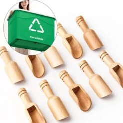 10 Stuks Mini Houten Lepels - Kleine Theelepeltjes - Houten Schepjes - Doseerschep Maatlepel - Lepels Voor Keuken, Koken, Kruiden, Koffie, Thee, Suiker En Zout - Spatel -Servies Serie Winkel 1200x1199 9