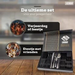 LaCardia Bestekset Glans Zwart – 24-delig Bestek – 6 Persoons – Bestek Zwart Voor 6 Personen -Servies Serie Winkel 1200x1200 1021