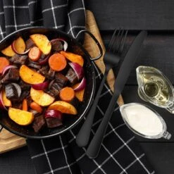 Strex Bestekset 6 Persoons - Zwart - 36-delig - Roestvrij Staal - Lepels, Messen, Vorken En Steakmessen - Hoogwaardige Kwaliteit 16 Strex Bestekset 6 Persoons - Zwart - 36-delig - Roestvrij Staal - Lepels, Messen, Vorken En Steakmessen - Hoogwaardige Kwaliteit -Servies Serie Winkel 1200x1200 1030