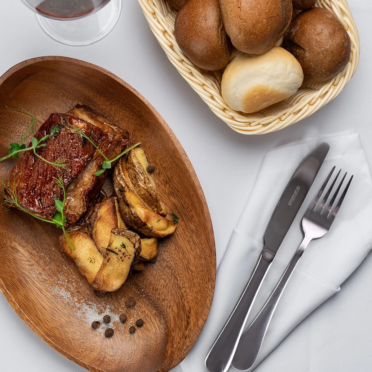 Grandlux Bestekset 6 Persoons 30-delig - Zilver Bestek - Messen, Vorken, Lepels - Cutlery Set - RVS 4 Grandlux Bestekset 6 Persoons 30-delig - Zilver Bestek - Messen, Vorken, Lepels - Cutlery Set - RVS - Afbeelding 4