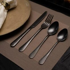 OEC Kitchen Bestekset 36-delig - Zwart - 6 Persoons - Steakmessen - Messen - Vorken - Lepels - RVS -Servies Serie Winkel 1200x1200 1050