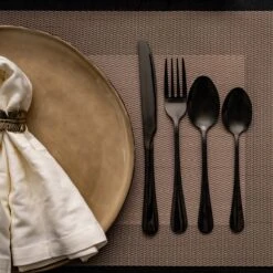 OEC Kitchen Bestekset 36-delig - Zwart - 6 Persoons - Steakmessen - Messen - Vorken - Lepels - RVS -Servies Serie Winkel 1200x1200 1052