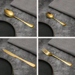 SensaHome - 20-Delige Bestek Set - Inclusief Mes/Vork/Lepel - 4 Personen - Goud -Servies Serie Winkel 1200x1200 1058