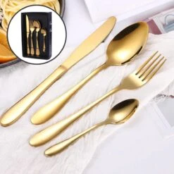 SensaHome - 20-Delige Bestek Set - Inclusief Mes/Vork/Lepel - 4 Personen - Goud -Servies Serie Winkel 1200x1200 1062